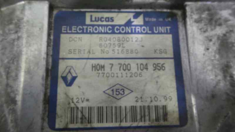 RENAULT Clio 1 generation (1990-1998) Engine Control Unit ECU 7700104956 19119286