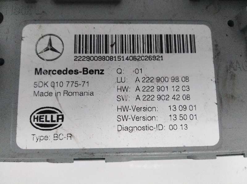 MERCEDES-BENZ C-Class W205/S205/C205 (2014-2023) Fuse Box A2229011203, A2229011203 19265588