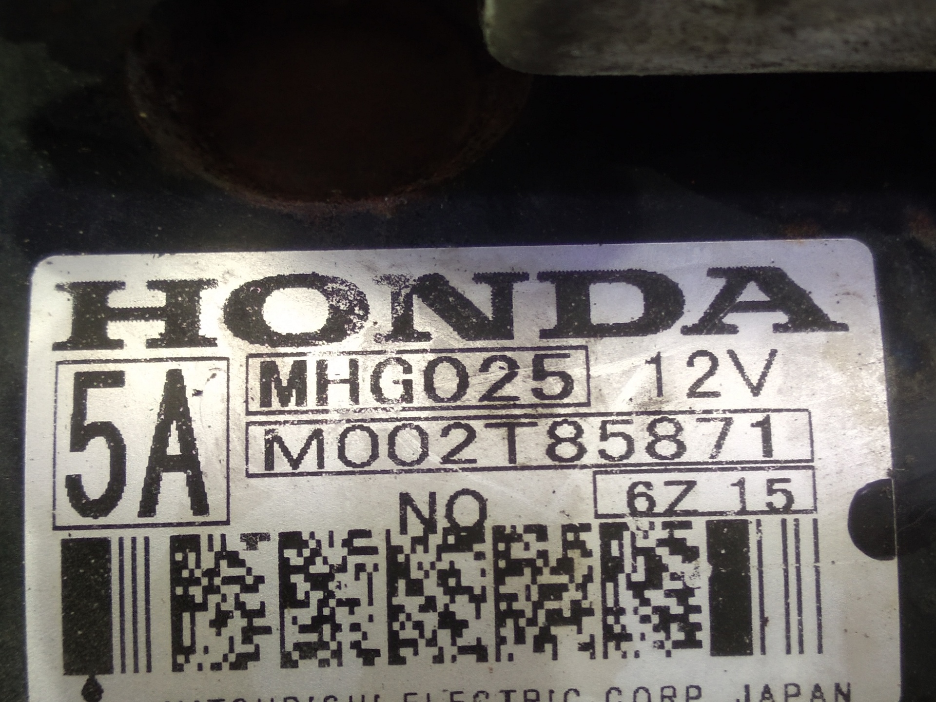 HONDA Civic 8 generation (2005-2012) Starter Motor M002T85871 25300592