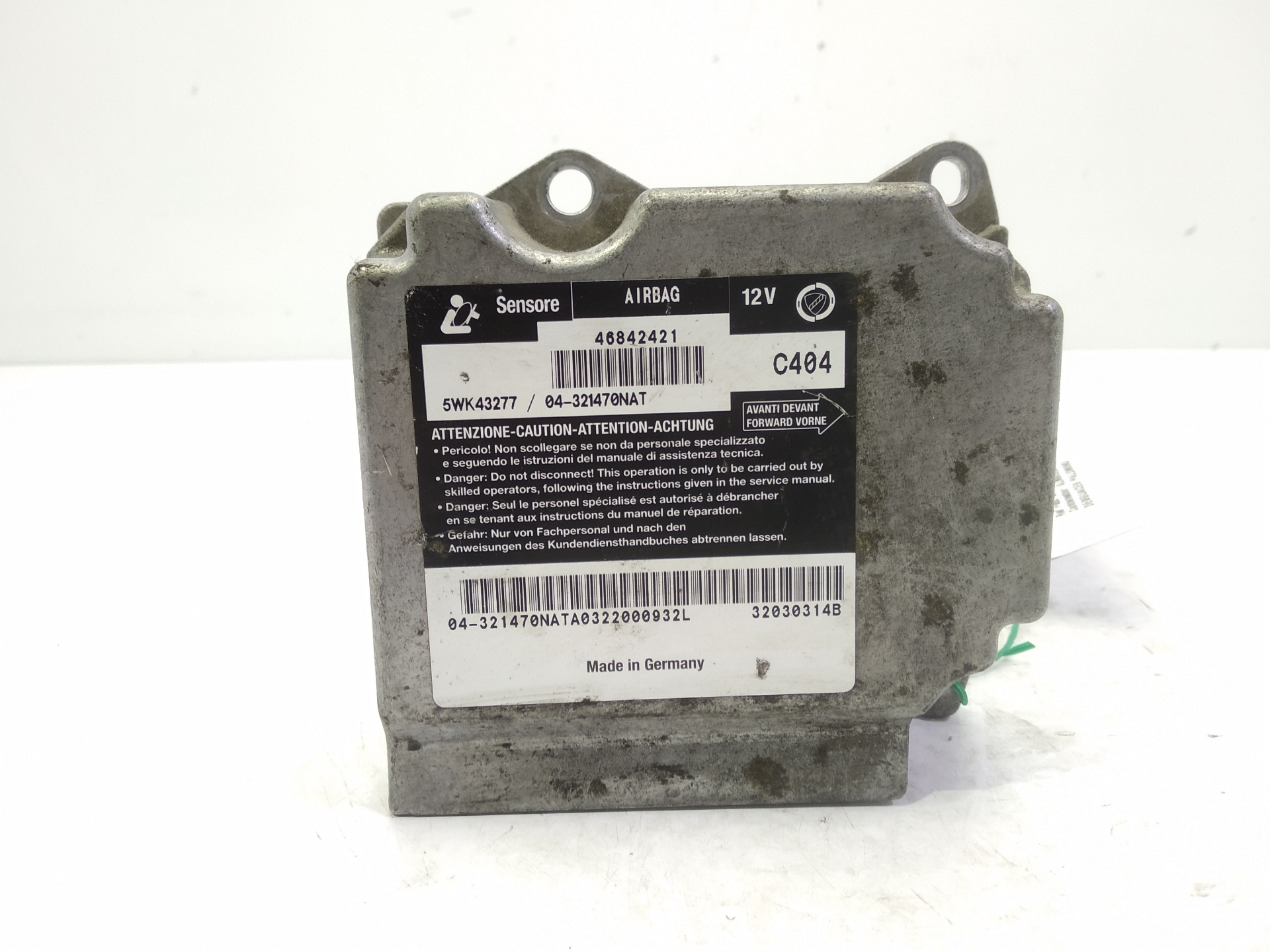 ALFA ROMEO 147 2 generation (2004-2010) SRS Control Unit 5WK43277, 5WK43277, 5WK43277 24668481