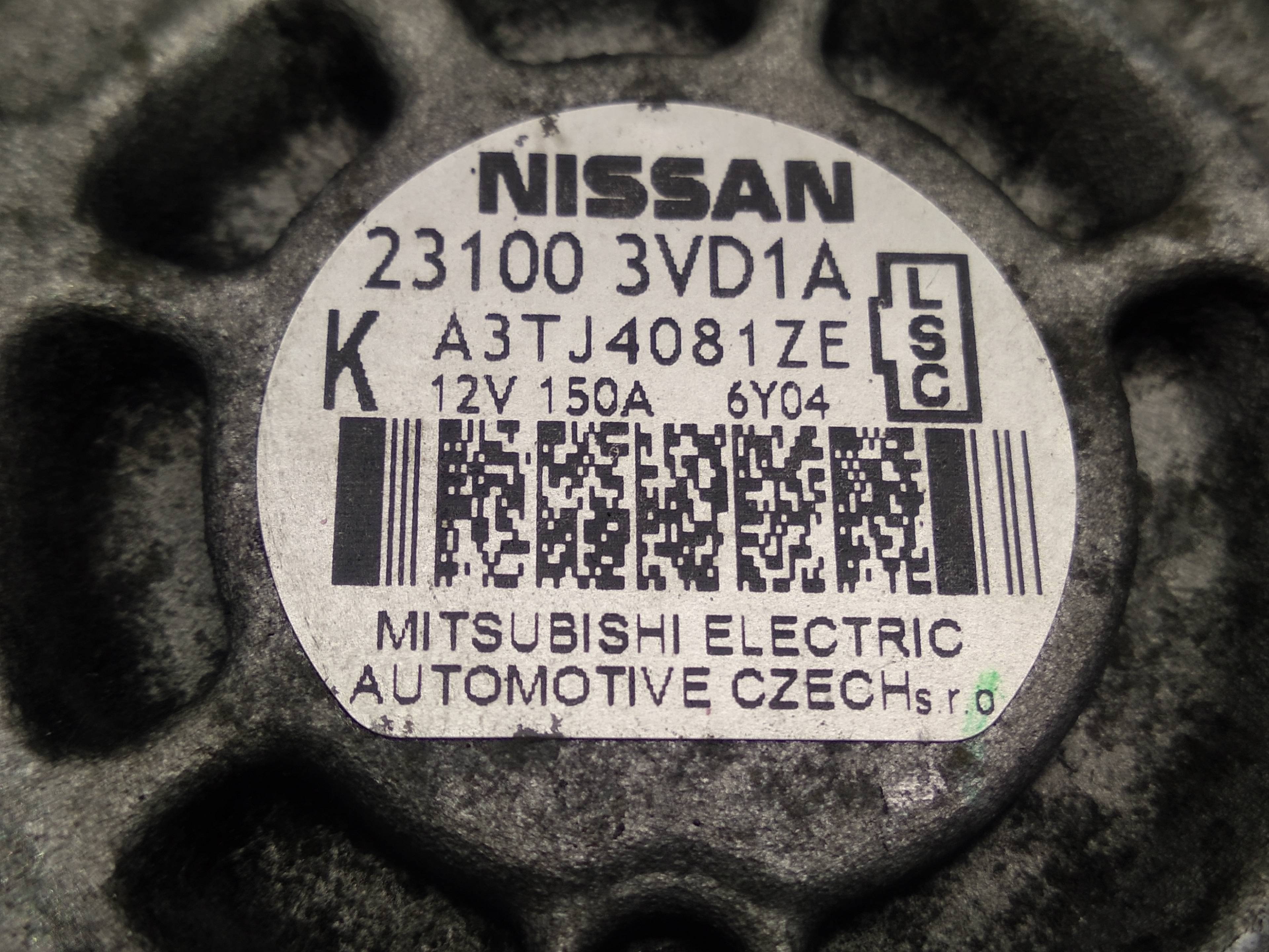 NISSAN NV200 1 generation (2009-2023) Alternator 231003VD1A,231003VD1A 19305966