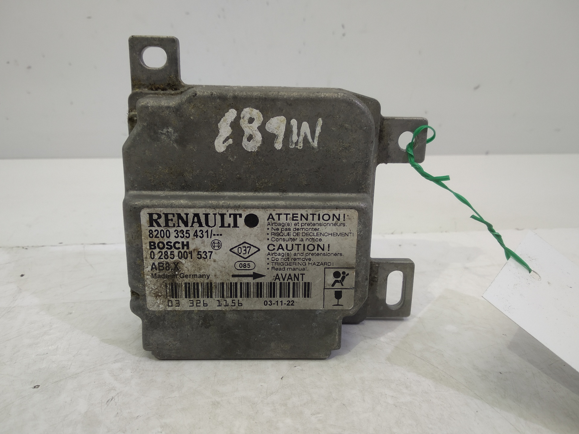 RENAULT Clio 3 generation (2005-2012) SRS Control Unit 8200335431 25300975