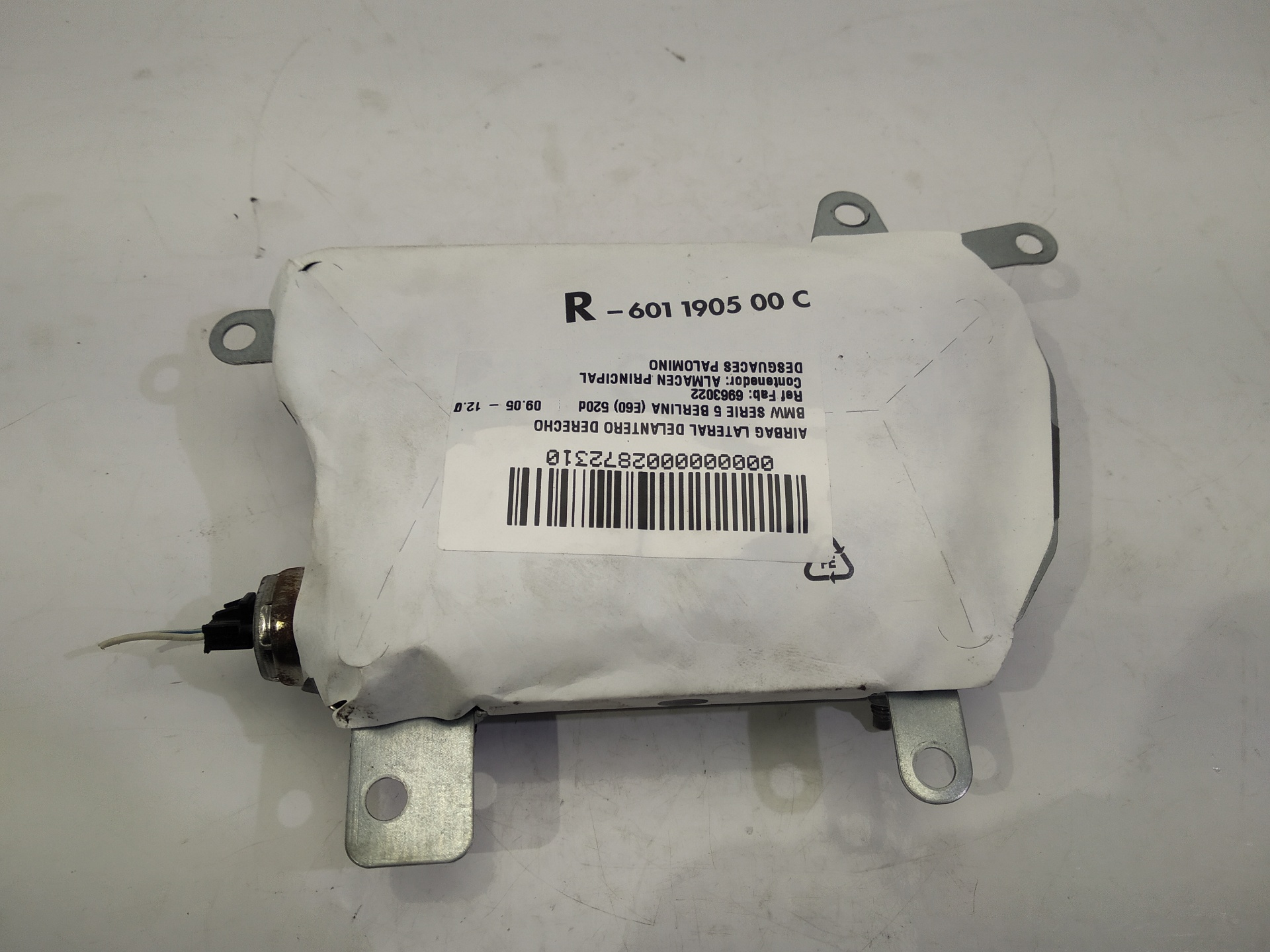 BMW 5 Series E60/E61 (2003-2010) Front Right Door Airbag SRS 6963022,6963022,6963022 24515695