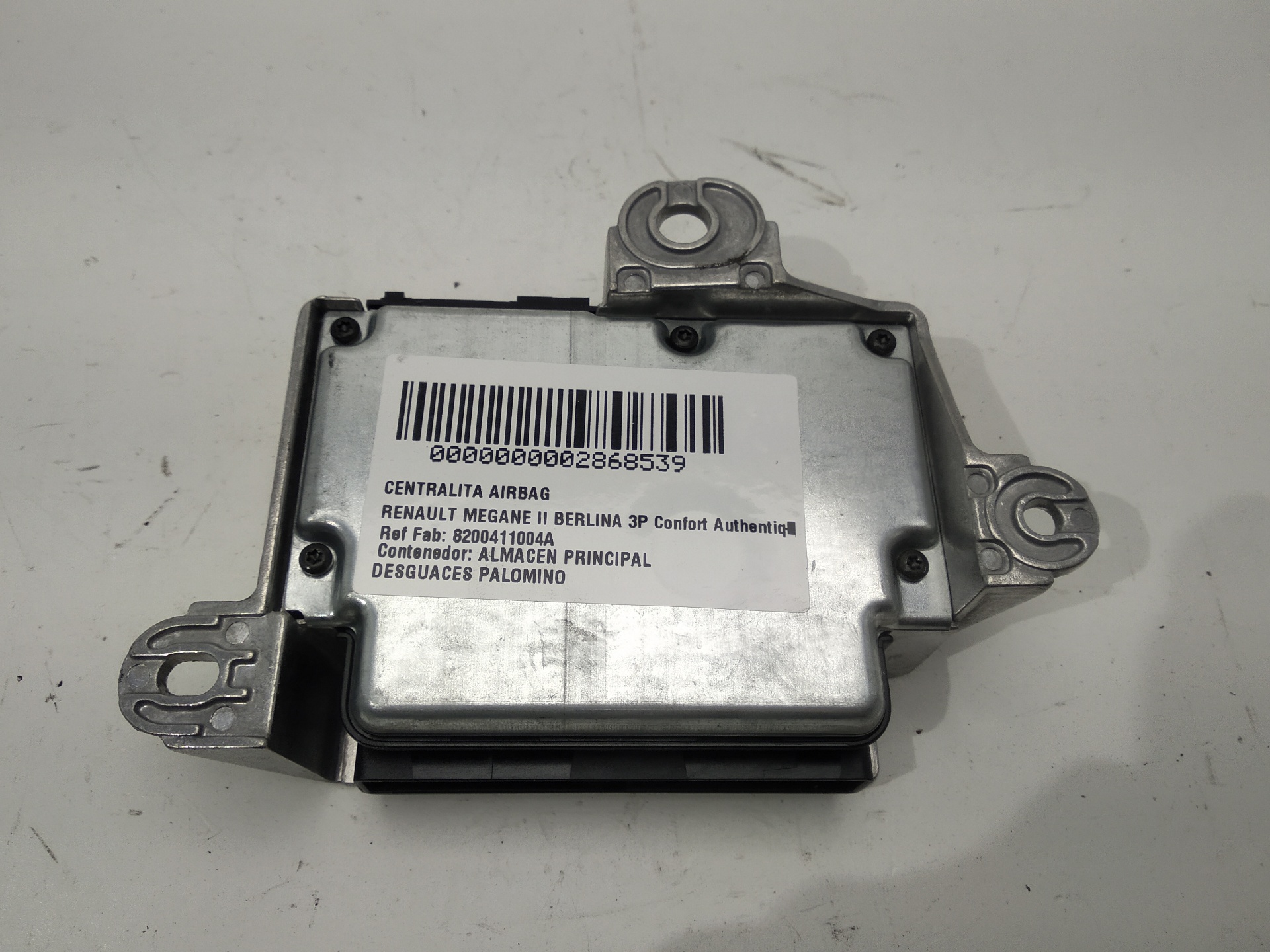 RENAULT Megane 2 generation (2002-2012) SRS Control Unit 8200411004A, 8200411004A, 8200411004A 24513710