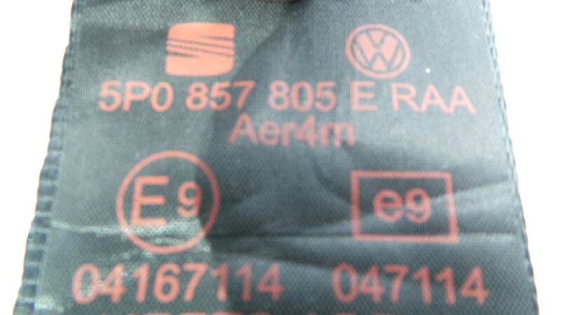 SEAT Toledo 3 generation (2004-2010) Galinis kairys saugos diržas 5P0857805ERAA,5P0857805ERAA,5P0857805ERAA 19242732