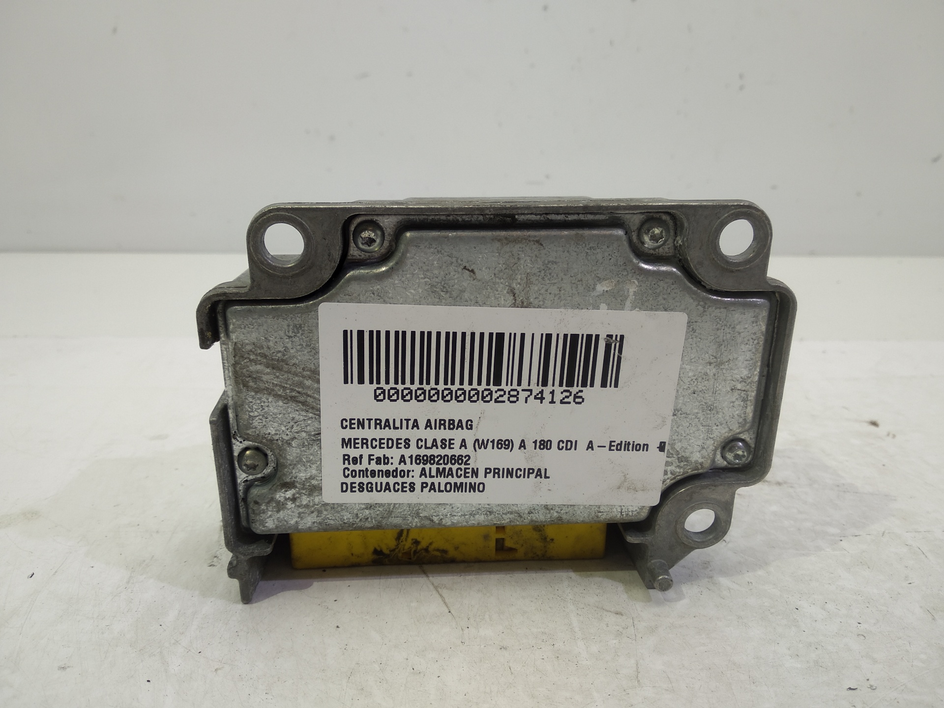 MERCEDES-BENZ A-Class W169 (2004-2012) SRS Control Unit A169820662 25304464