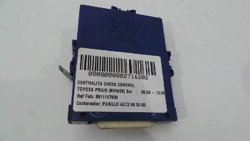 TOYOTA Prius 2 generation (XW20) (2003-2011) Kiti valdymo blokai 8911147030, 8911147030 19206642