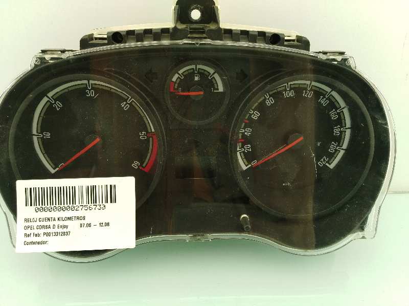 OPEL Corsa D (2006-2020) Speedometer P0013312037, P0013312037 24664676