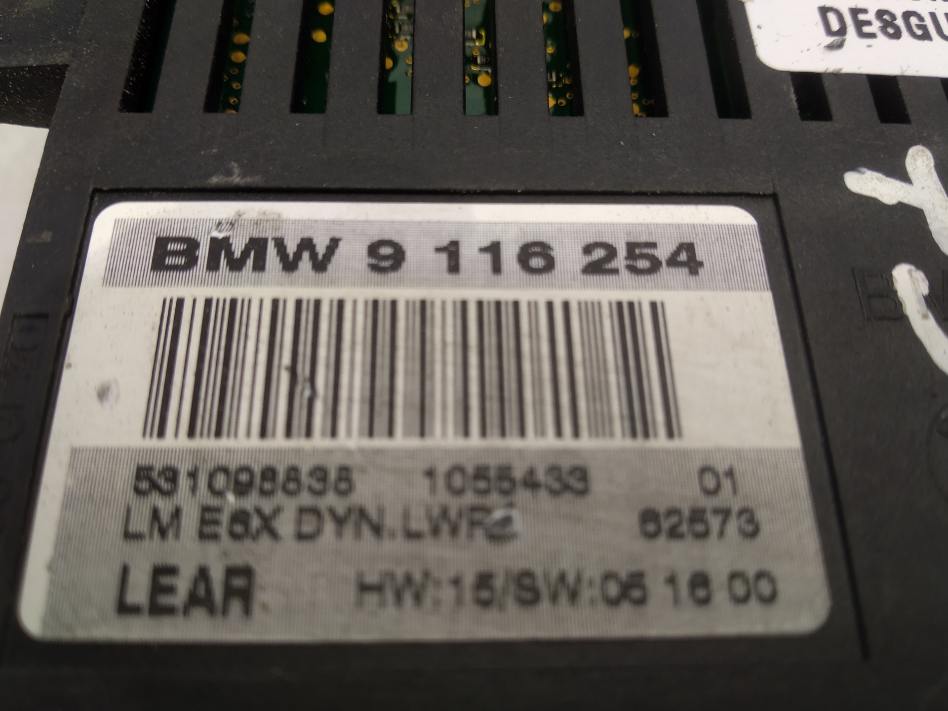 BMW 7 Series E65/E66 (2001-2008) Lukturu vadības bloks 9116254 25304253