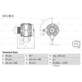 VOLKSWAGEN Polo 3 generation (1994-2002) Alternator 045903023, 045903023 19345766