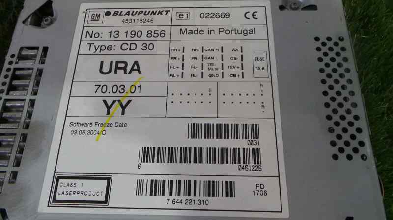 OPEL Astra J (2009-2020) Muzikos grotuvas be navigacijos 13190856,13190856,13190856 24663894