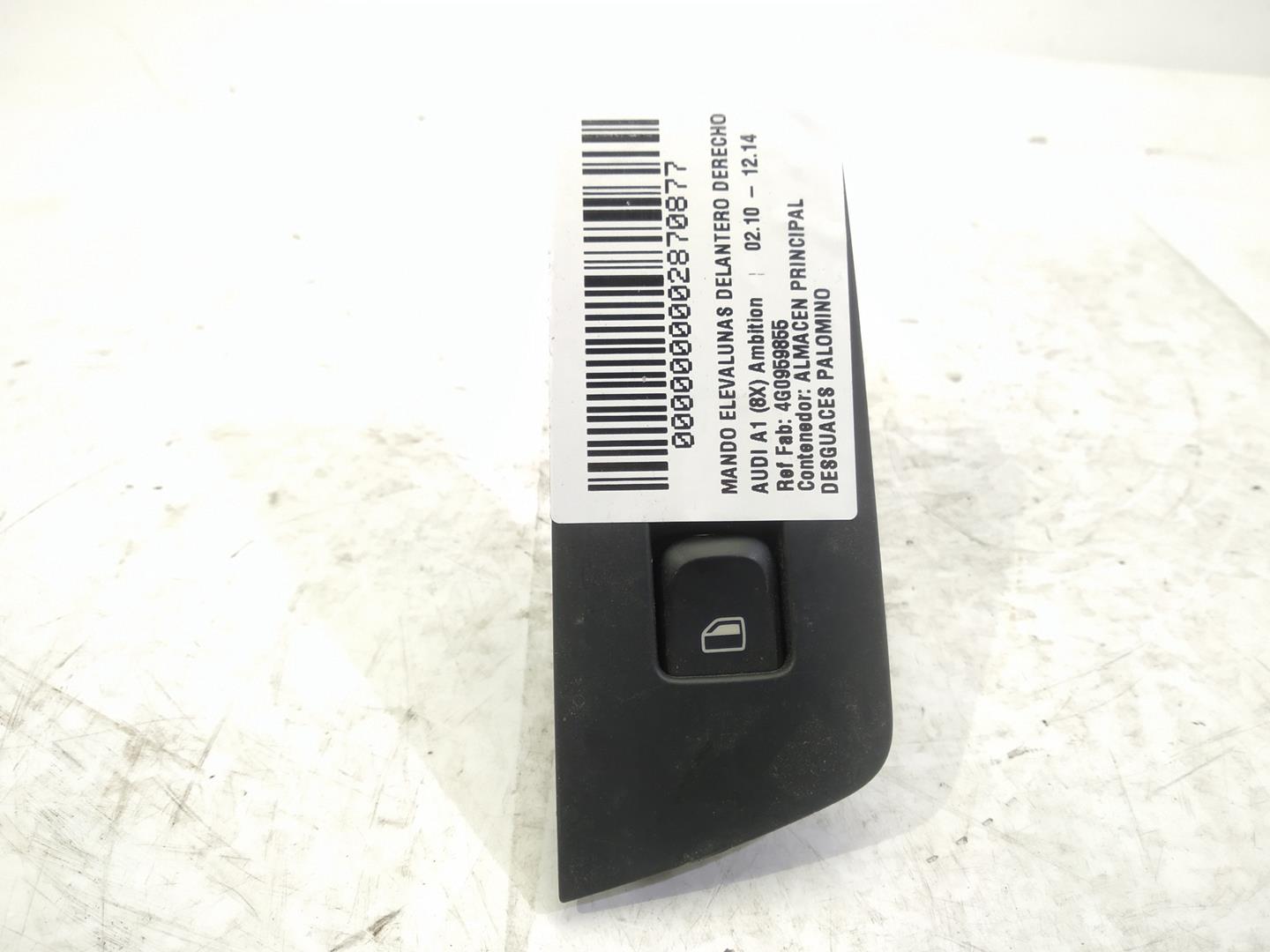 AUDI A1 8X (2010-2020) Front Right Door Window Switch 4G0959855, 4G0959855, 4G0959855 24515205