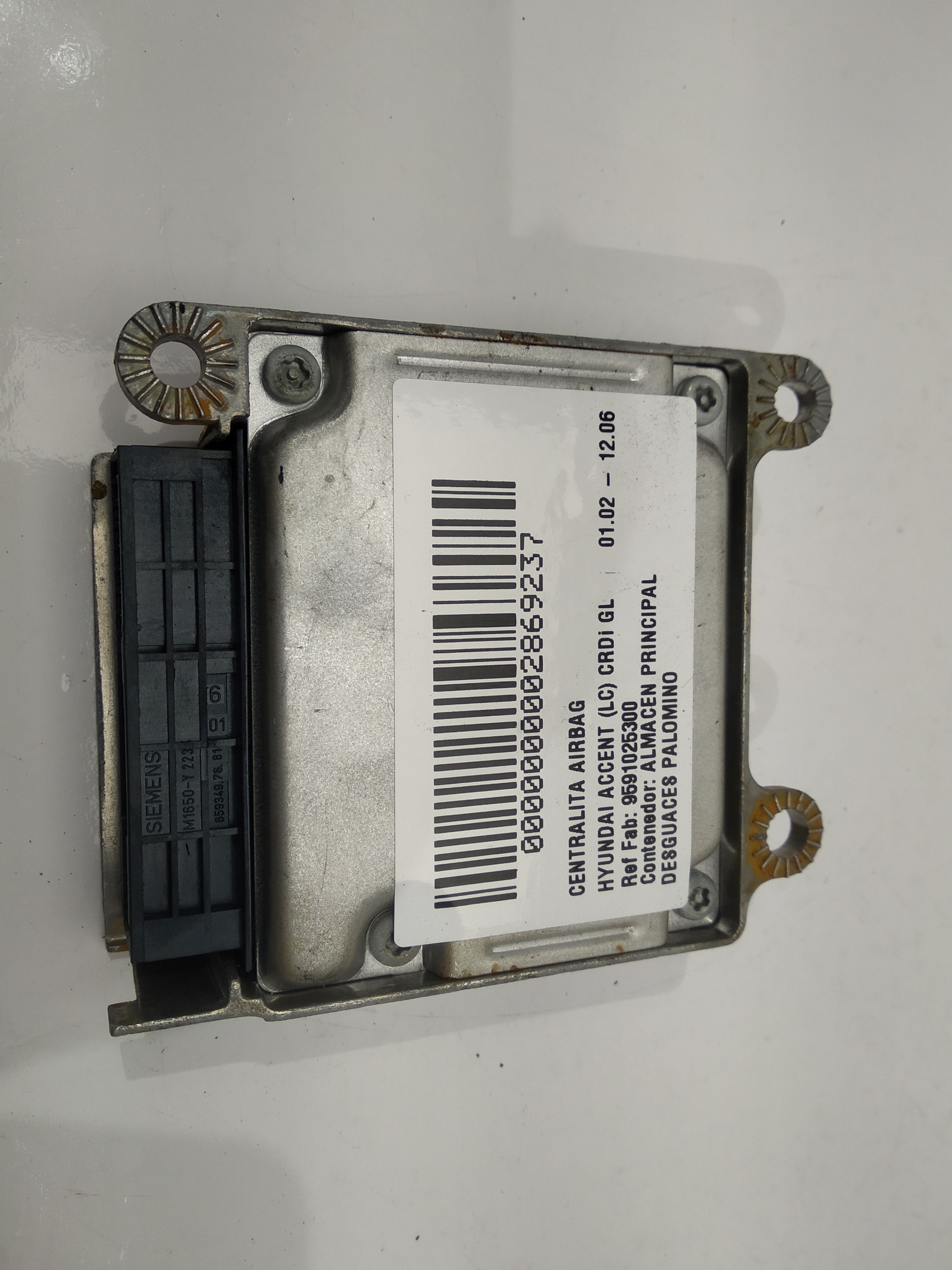 HYUNDAI Accent LC (1999-2013) SRS Control Unit 9591025300, 9591025300, 9591025300 24017089