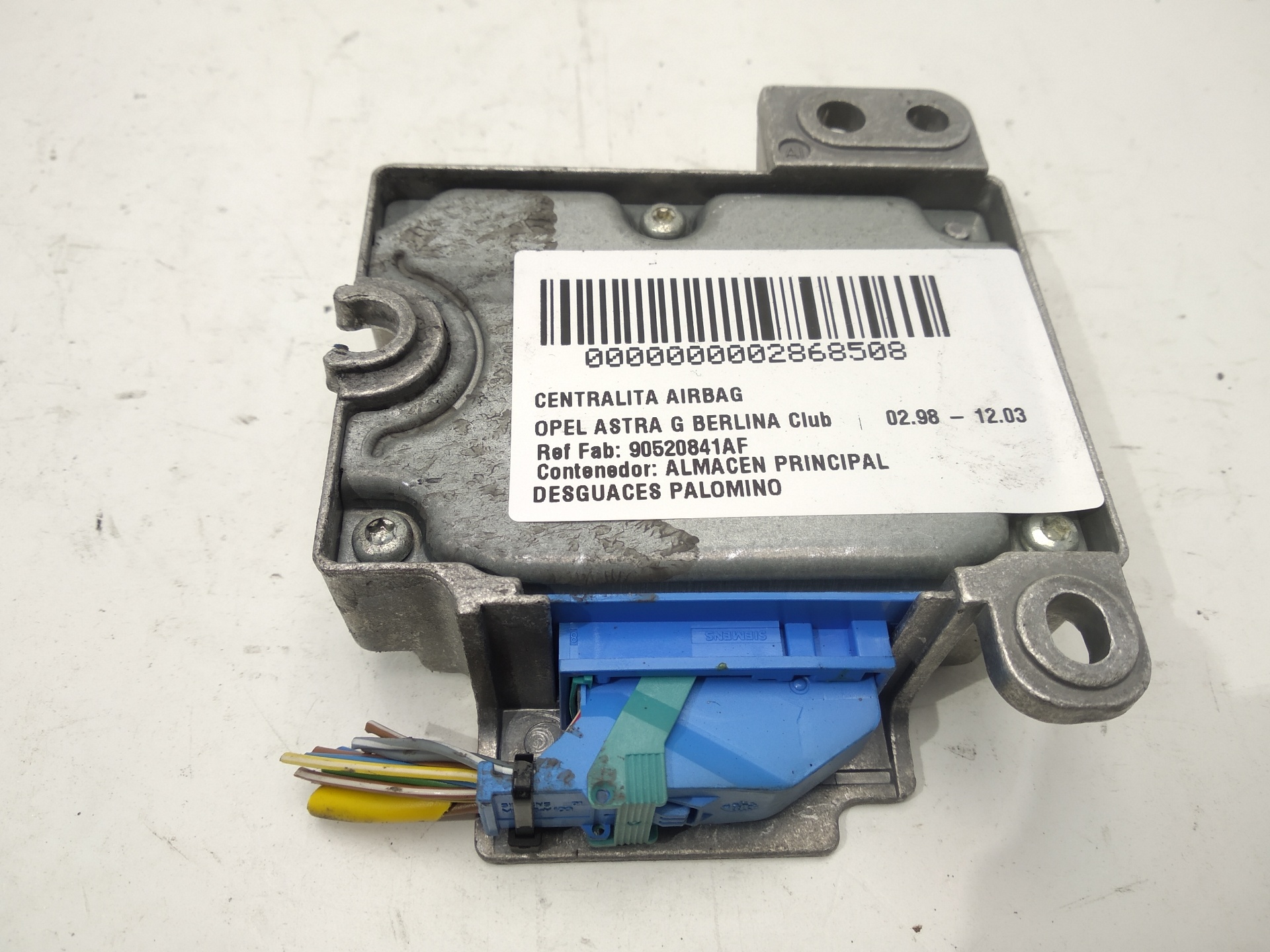 OPEL Astra H (2004-2014) Блок SRS 90520841AF,90520841AF,90520841AF 24513426