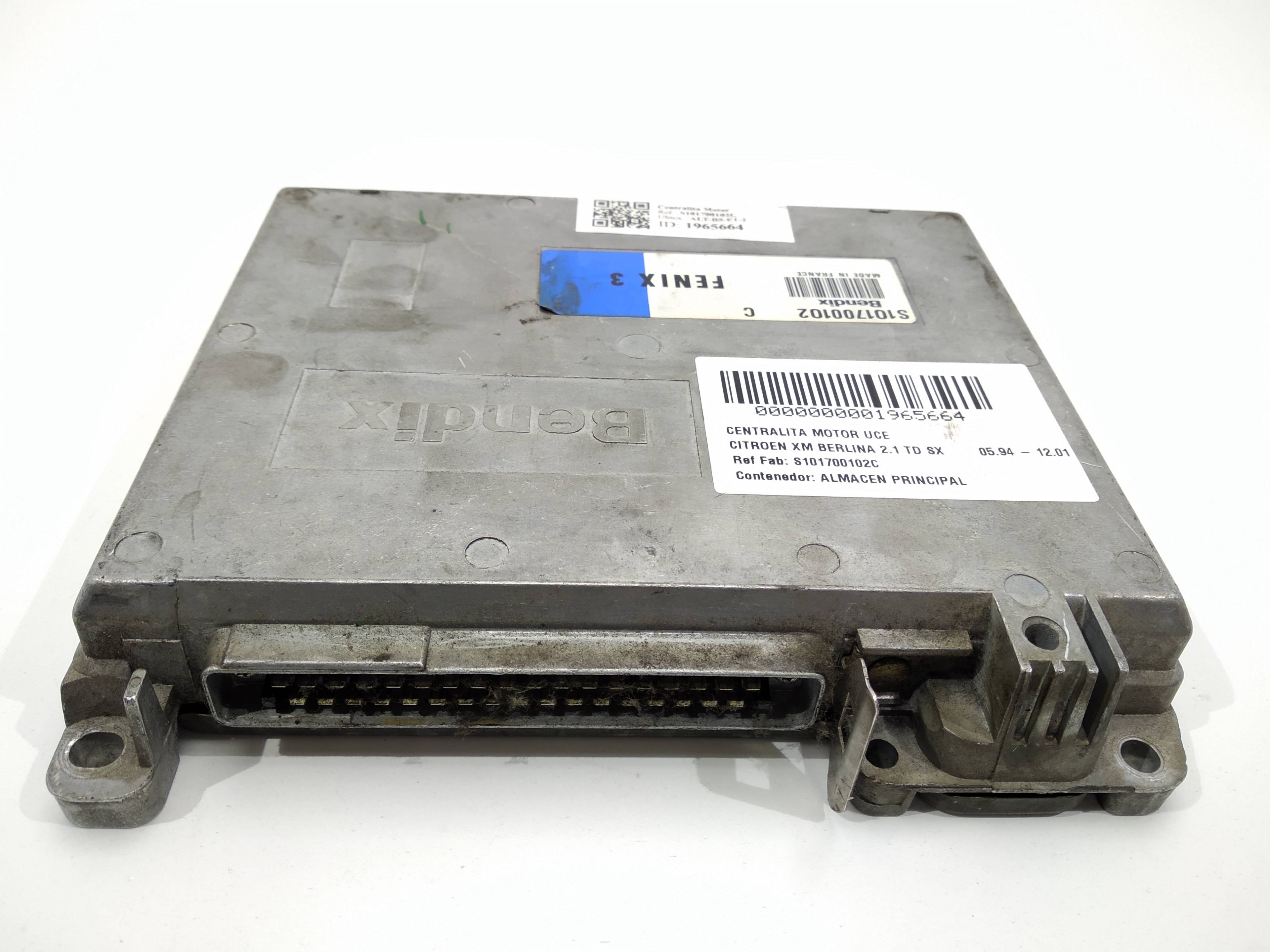 CITROËN XM Y3 (1989-1994) Motorkontrolenhed ECU S101700102C, S101700102C, S101700102C 24488513