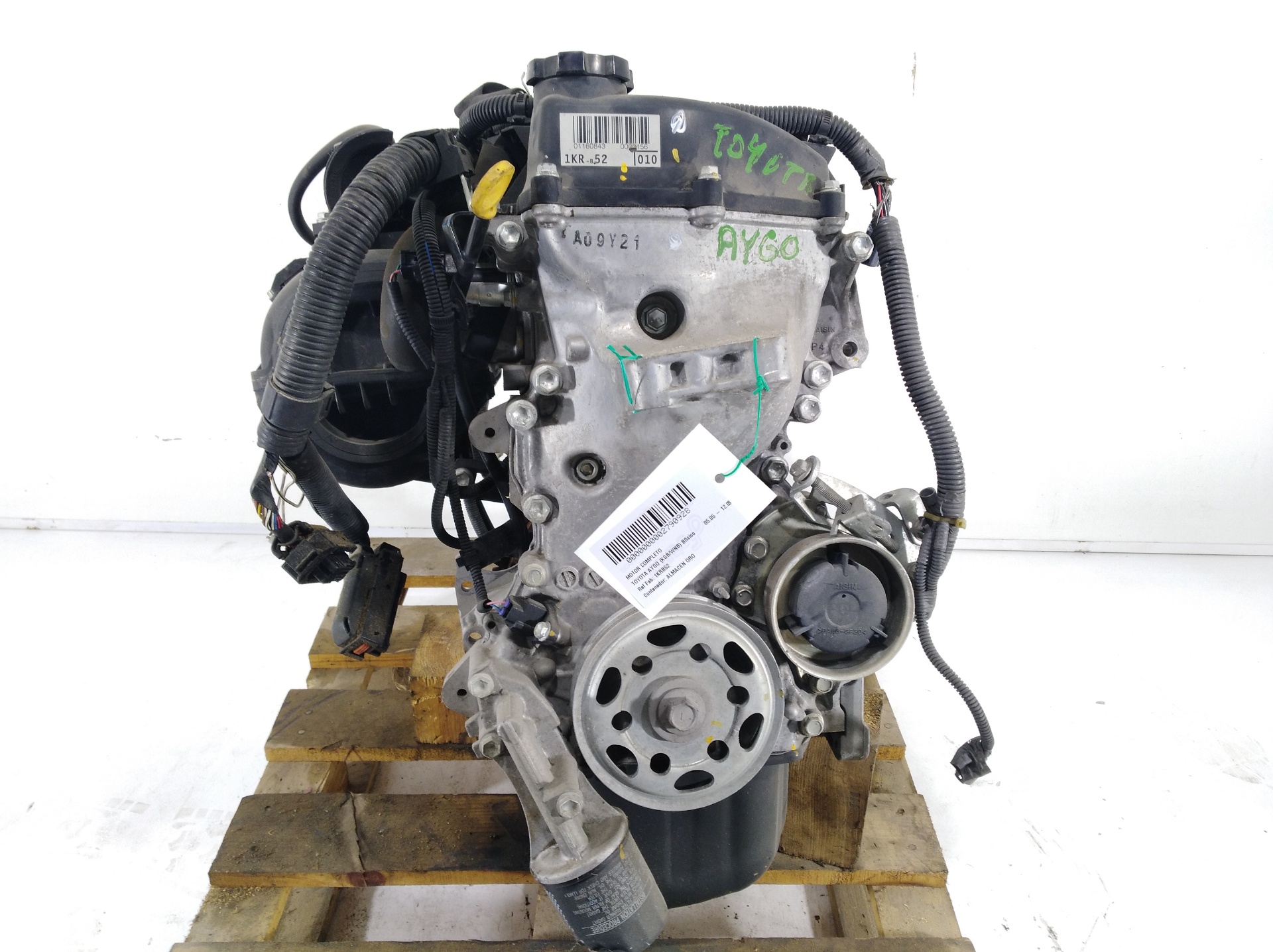 TOYOTA Aygo 1 generation (2005-2014) Двигатель 1KRB52, 1KRB52, 1KRB52 19290906