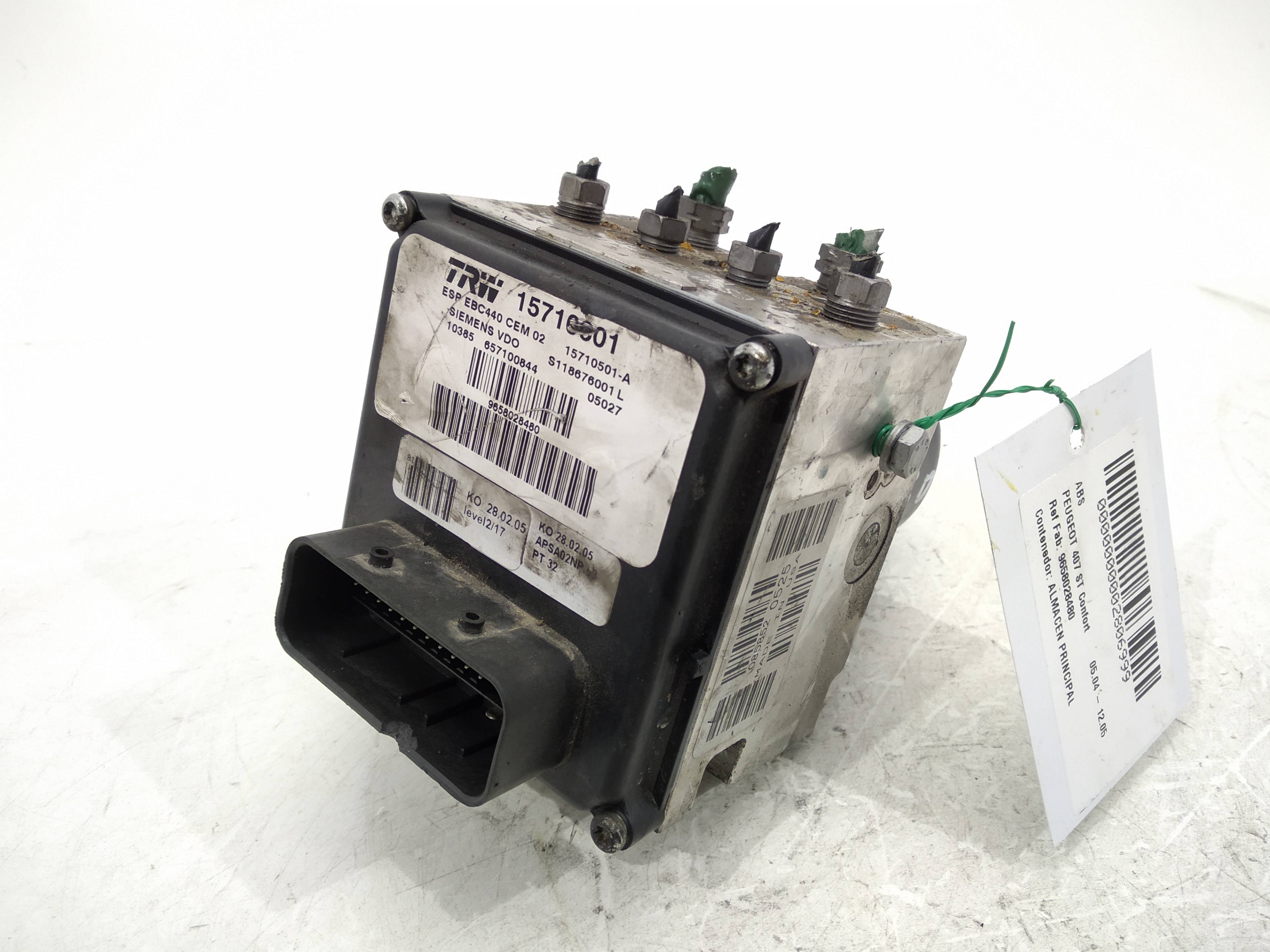 VAUXHALL 407 1 generation (2004-2010) ABS Pump 9658028480, 9658028480, 9658028480 19307441