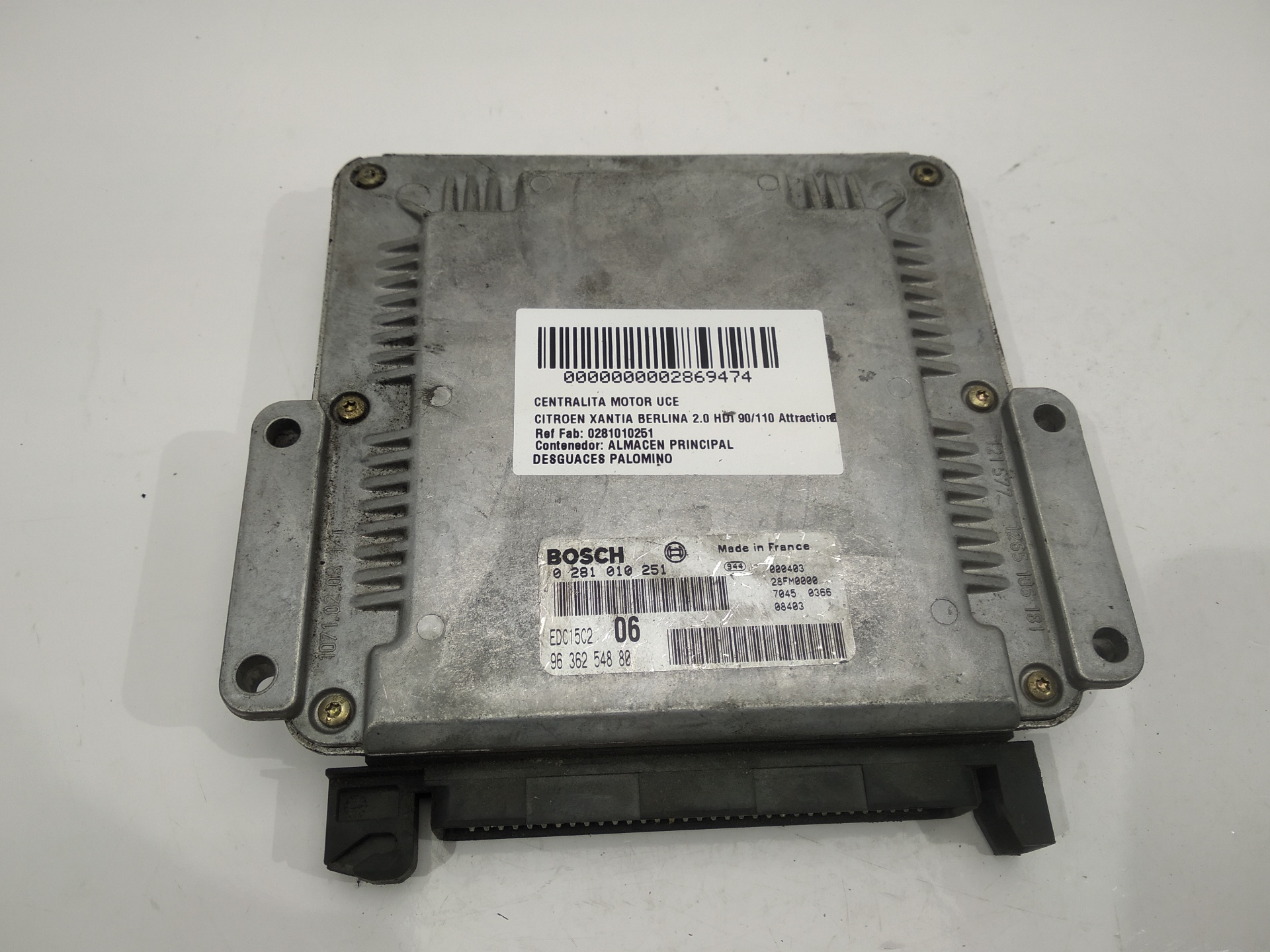 CITROËN Xantia X2 (1998-2001) Motorkontrollenhet ECU 0281010251, 0281010251, 0281010251 24514036