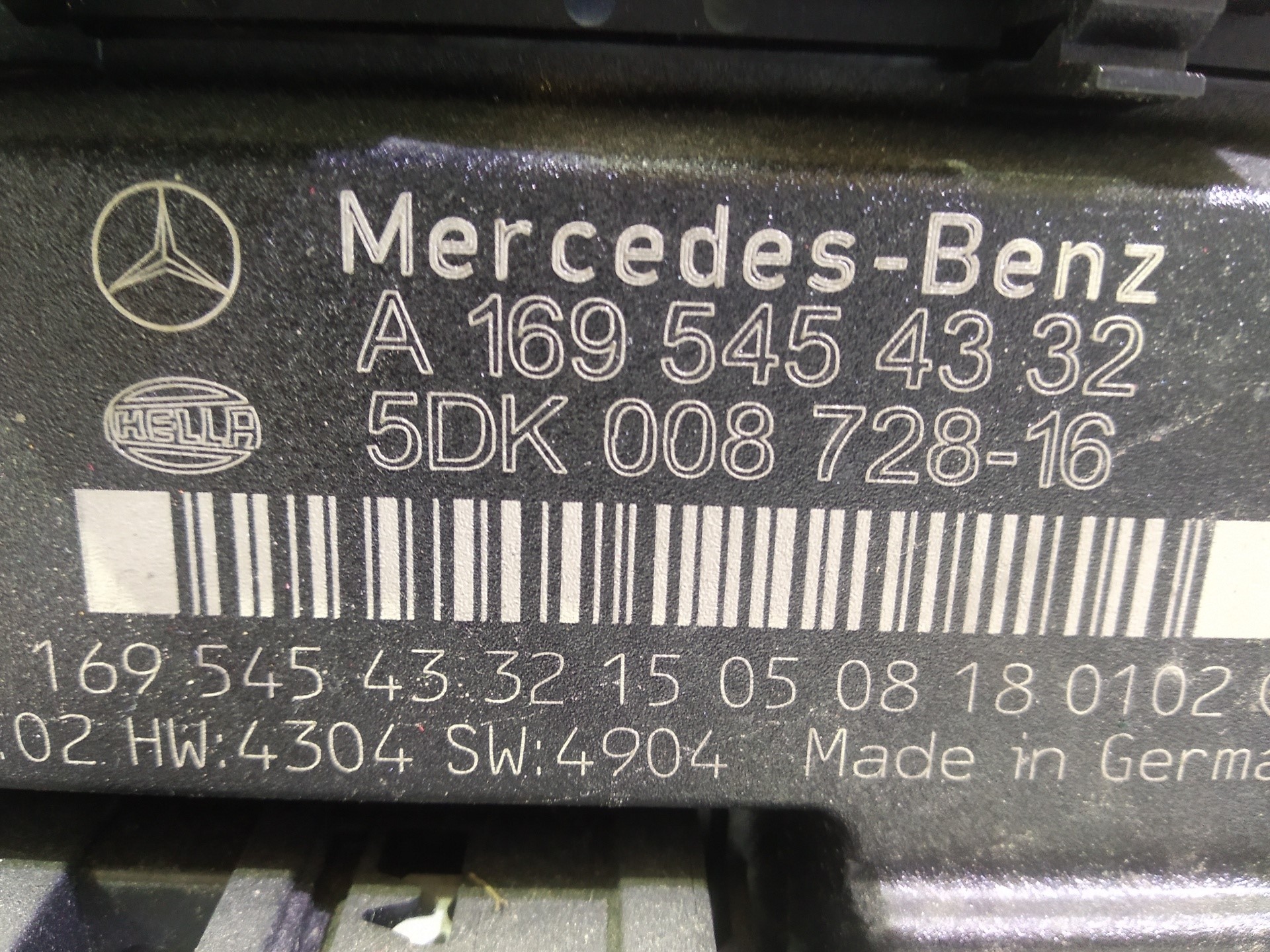 MERCEDES-BENZ B-Class W245 (2005-2011) Comfort Control Unit A1695454332 25304477