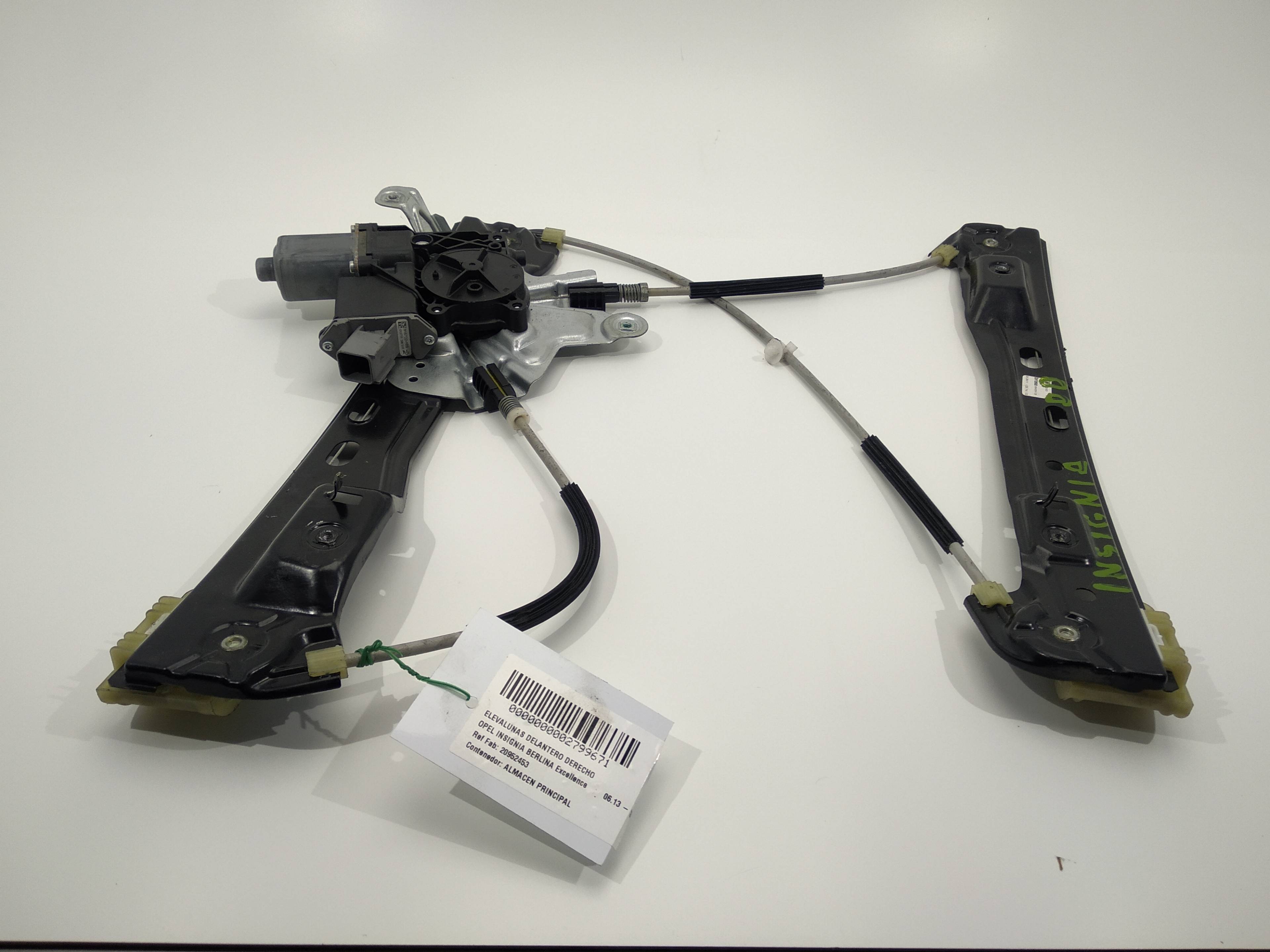 OPEL Insignia A (2008-2016) Front Right Door Window Regulator 20952453, 20952453, 20952453 19303114