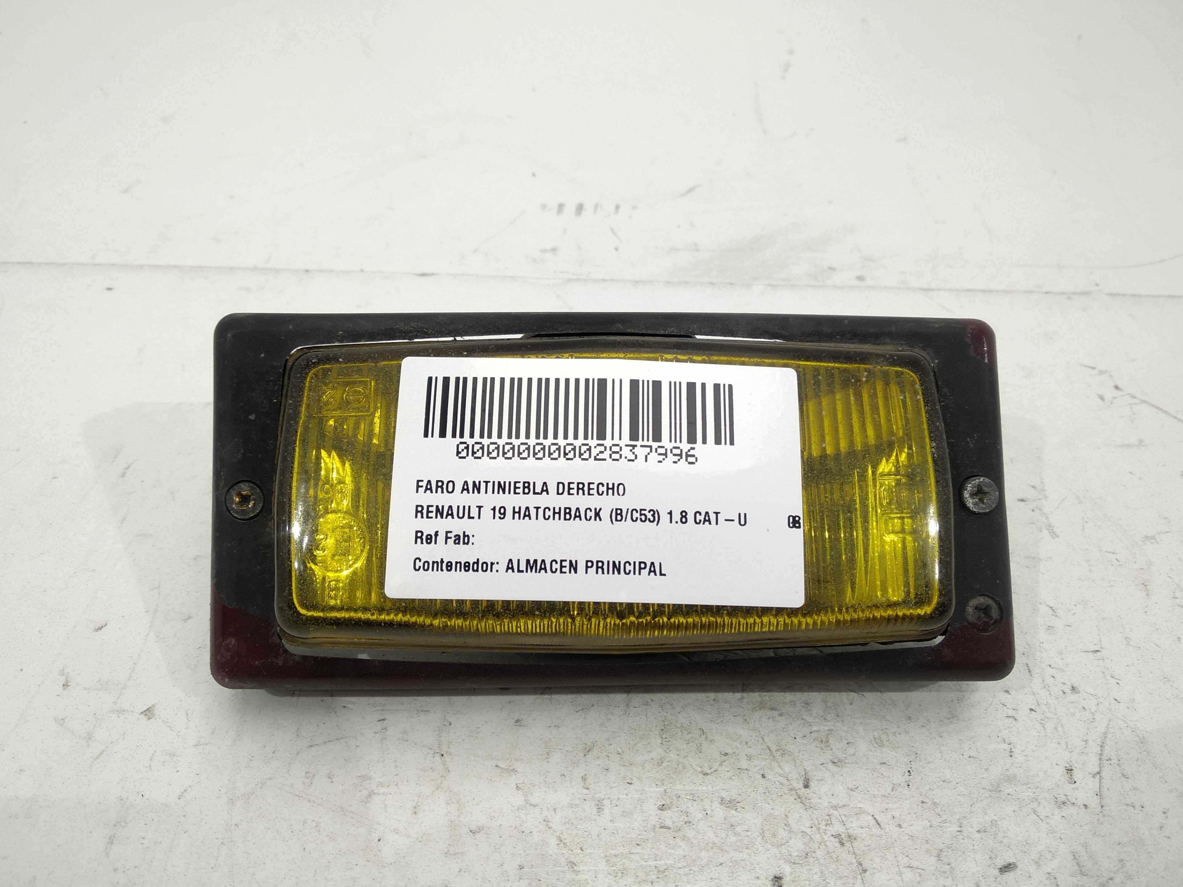 RENAULT 19 1 generation (1988-1992) Front Right Fog Light 24489516