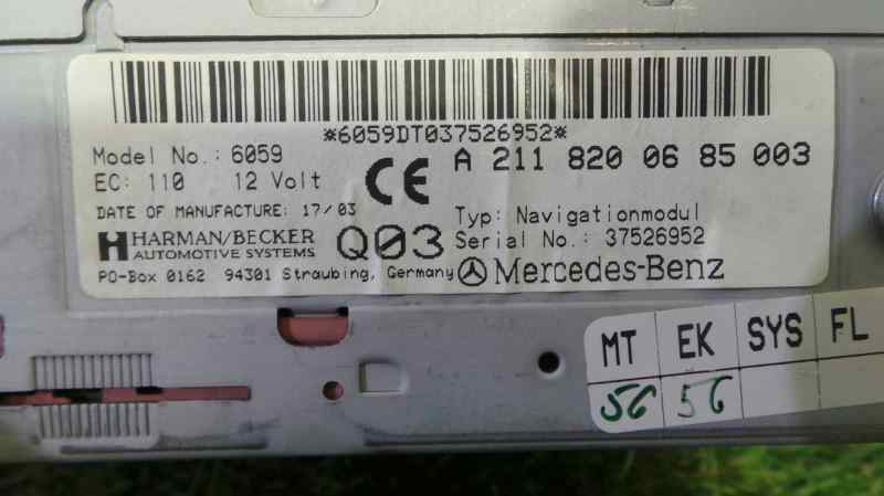 MERCEDES-BENZ E-Class W211/S211 (2002-2009) Music Player Without GPS A2118200685, A2118200685, A2118200685 24664062