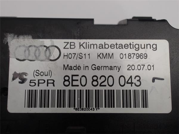 AUDI A4 B7/8E (2004-2008) Ilmastonhallintayksikkö (8E0820043),(0187969) 24988784