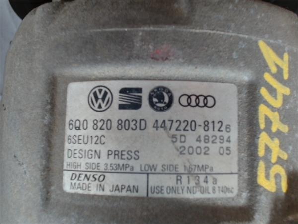 VOLKSWAGEN Ibiza 3 generation (2002-2008) Hасос кондиционера 6Q0820803D,6SEU12C 19561253