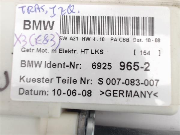 Motor elevalunas trasero izquierdo S007083007 de Bmw X3 (e83) 2004-2007 - pieza usada