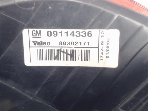 OPEL Corsa C (2000-2006) Фонарь задний левый 09114336 24389720