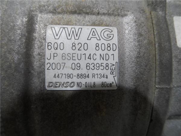 SEAT Ibiza 3 generation (2002-2008) Air Condition Pump 6Q0820808D,6SEU14C 21110412