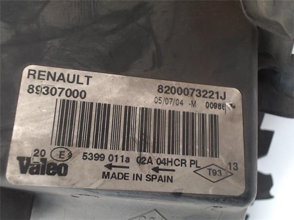 RENAULT Megane 2 generation (2002-2012) Priekinis dešinys žibintas 8200073221J 20500856