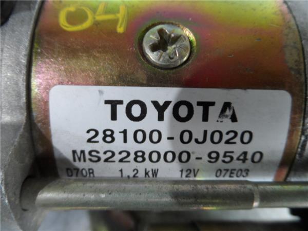 TOYOTA Yaris 1 generation (1999-2005) Starter Motor 281000J020,MS2280009540 21703708