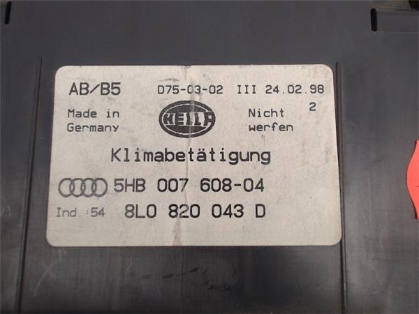 AUDI A4 B5/8D (1994-2001) Ilmastonhallintayksikkö 8L0820043D,5HB007608-04 24988754