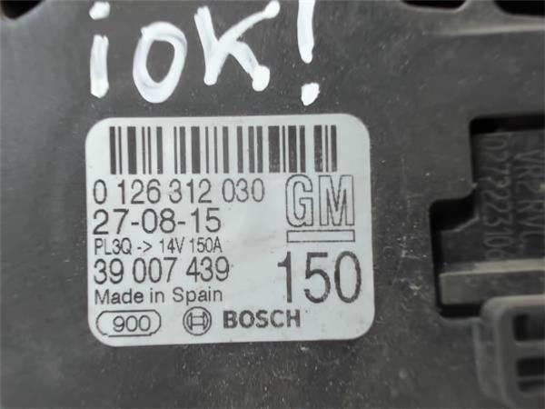 OPEL Corsa D (2006-2020) Генератор 39007439, 0126312030 19576579