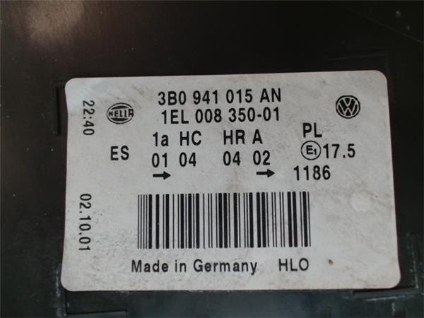 VOLKSWAGEN Passat B5 (1996-2005) Front Left Headlight 3b0941015an 24989833