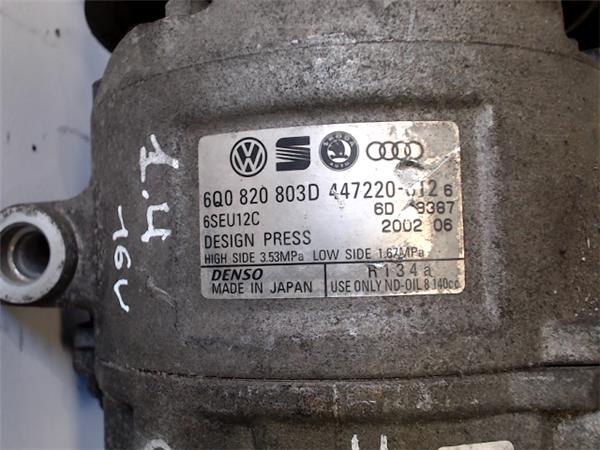 VOLKSWAGEN Golf 4 generation (1997-2006) Hасос кондиционера 6Q0820803D,4472208126 19561383