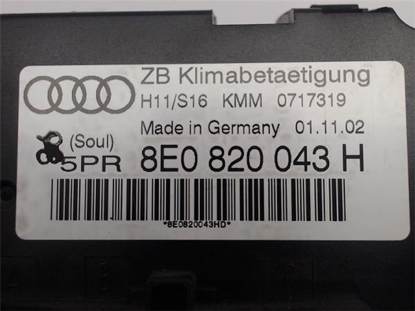 AUDI A4 B5/8D (1994-2001) Ilmastonhallintayksikkö (8E0820043H),(0717319) 24988789