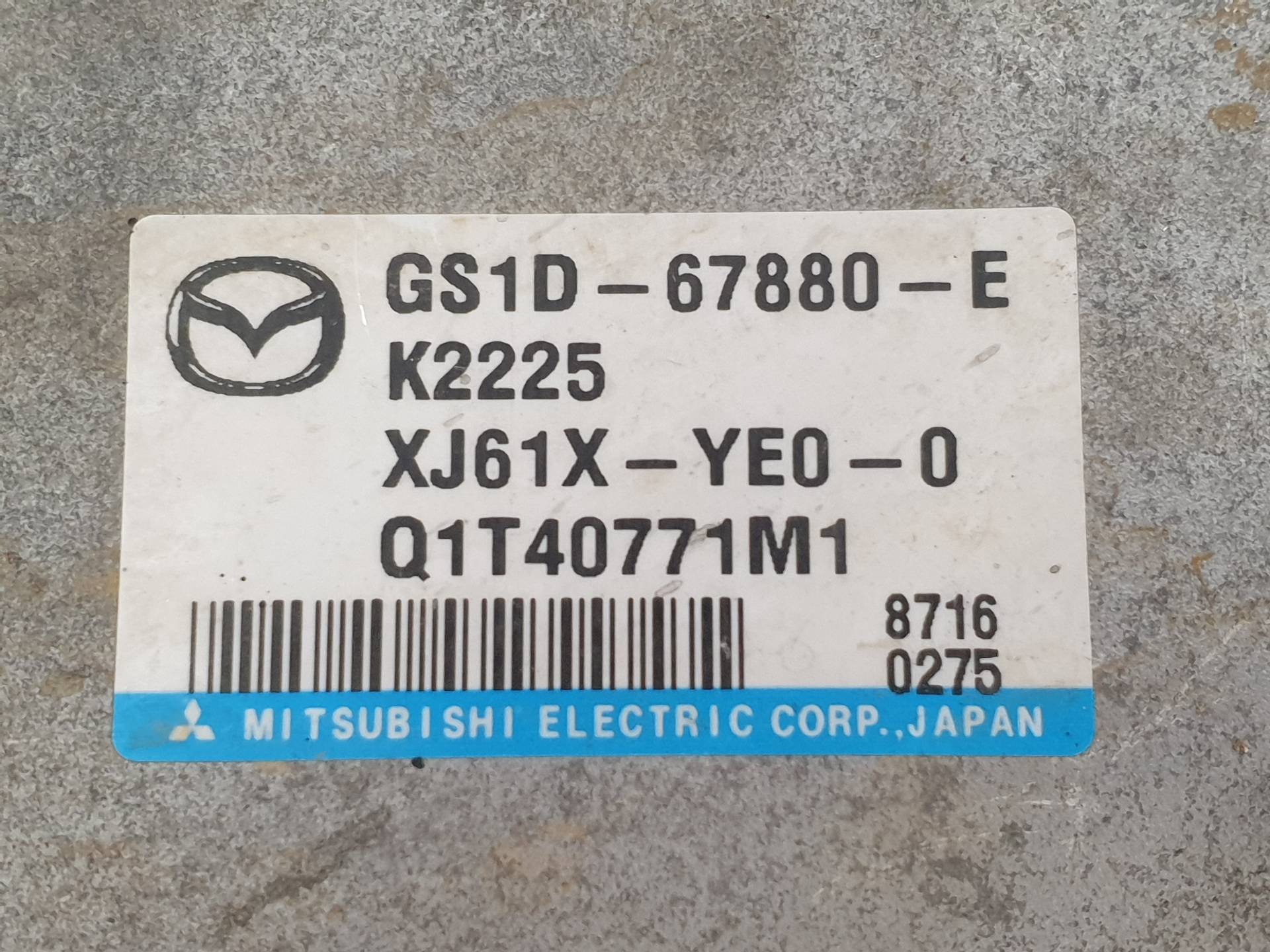 MAZDA 6 GH (2007-2013) Other Control Units GS1D67880E 25569683