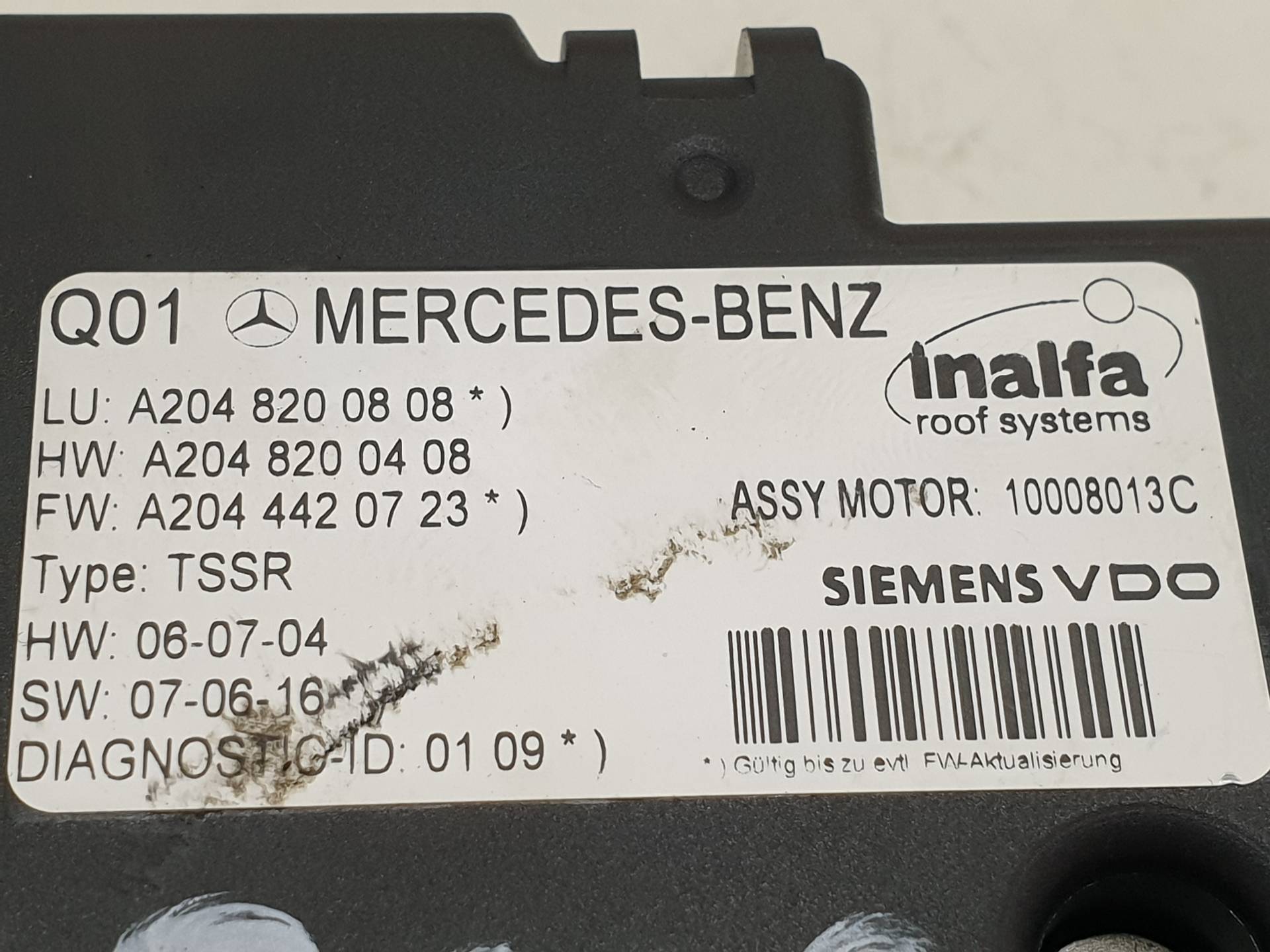 MERCEDES-BENZ C-Class W204/S204/C204 (2004-2015) Lūkas vadības bloks A2048200808 25569100