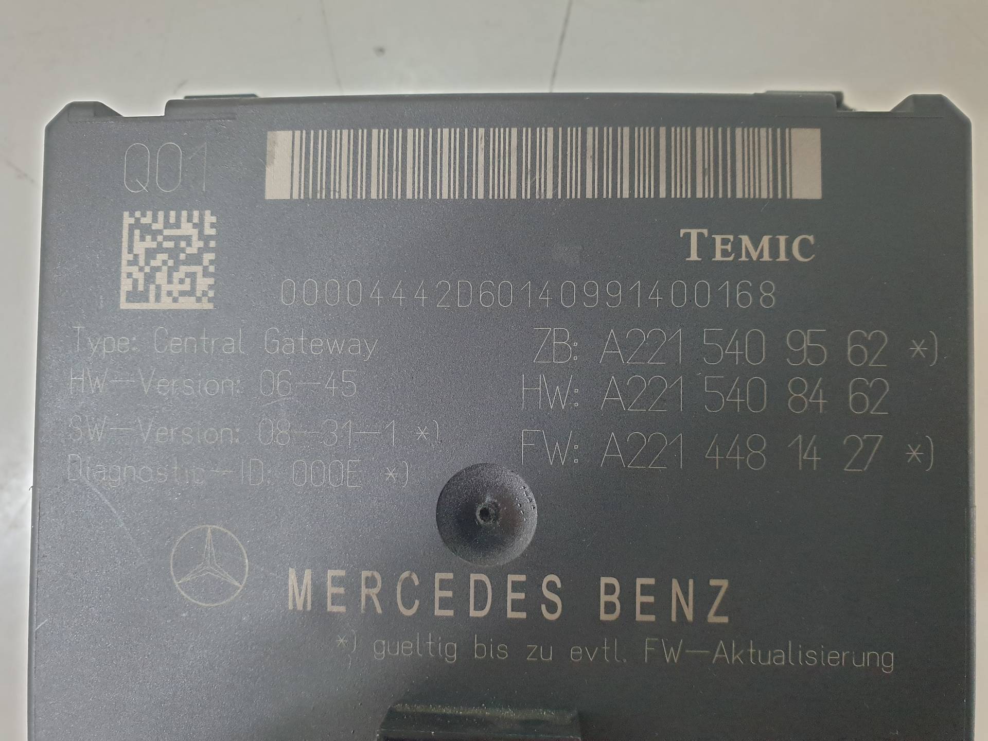 MERCEDES-BENZ S-Class W221 (2005-2013) Alte unități de control A2215409562 25568106