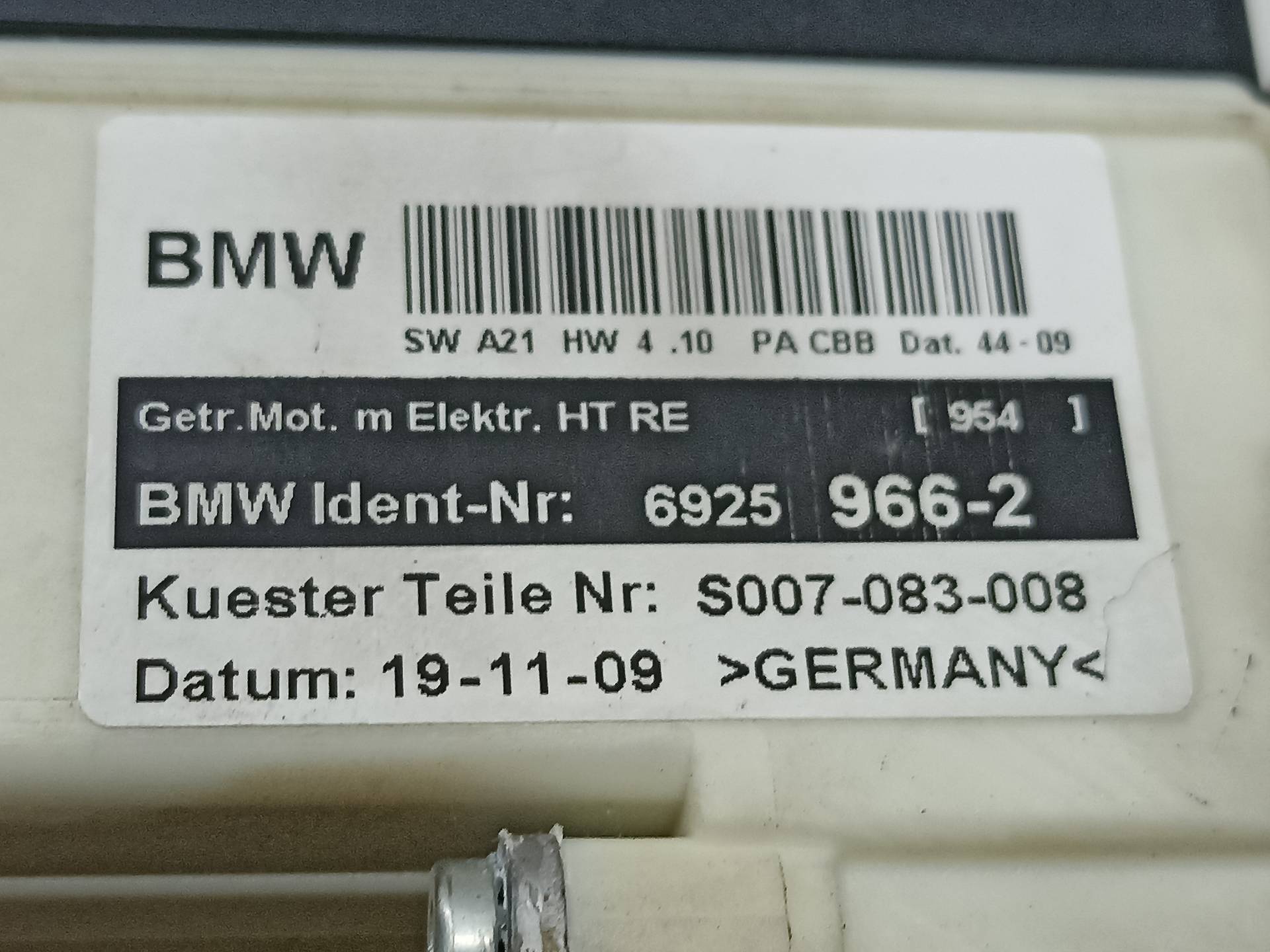 BMW X3 E83 (2003-2010) Galinių dešinių durų stiklo pakelėjas 6925966 24340024
