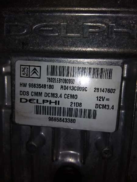 CITROËN C5 2 generation (2008-2017) Engine Control Unit ECU 9663548180 24317797