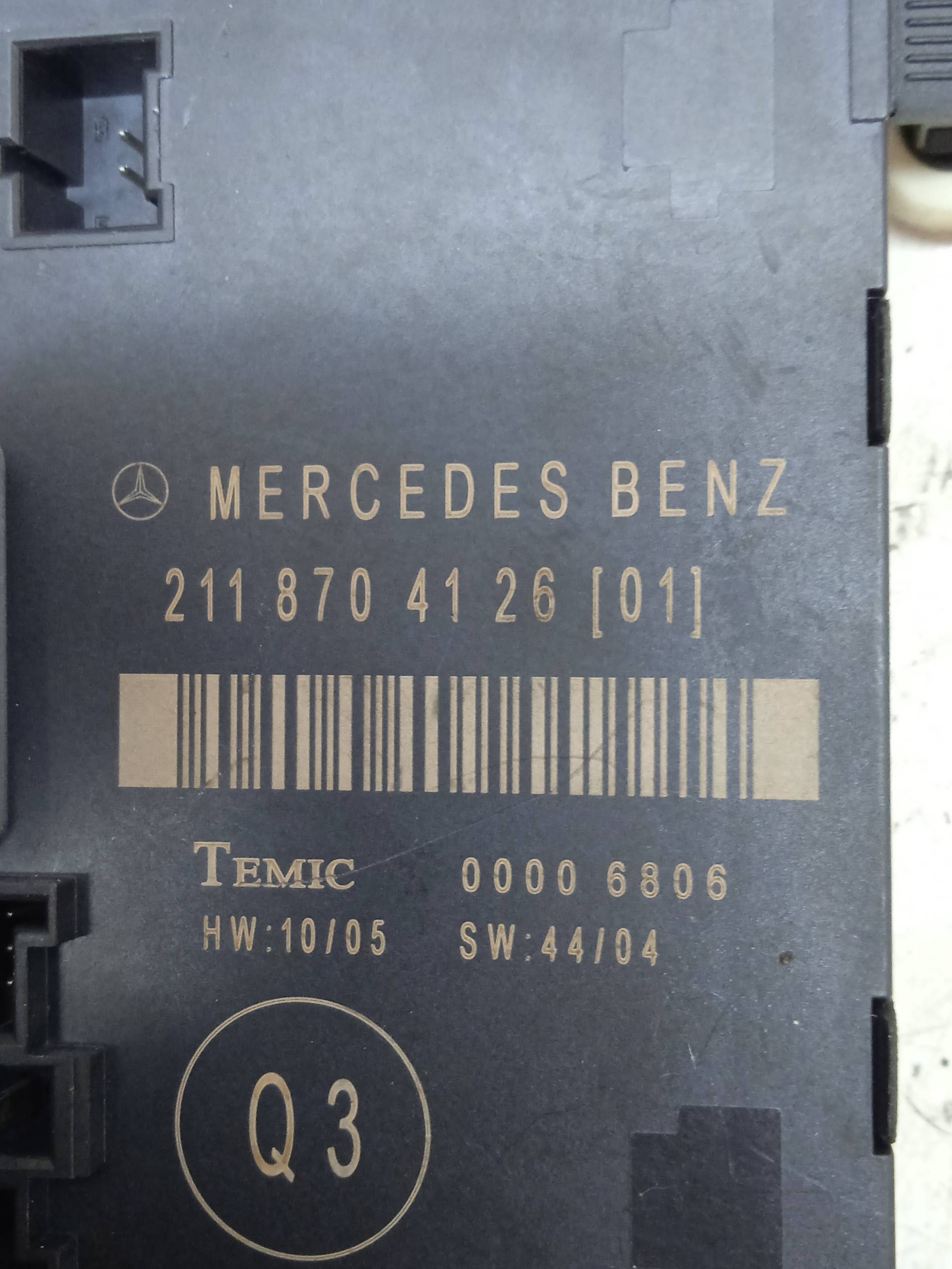MERCEDES-BENZ E-Class W211/S211 (2002-2009) Další řídící jednotky 2118704126 24332249