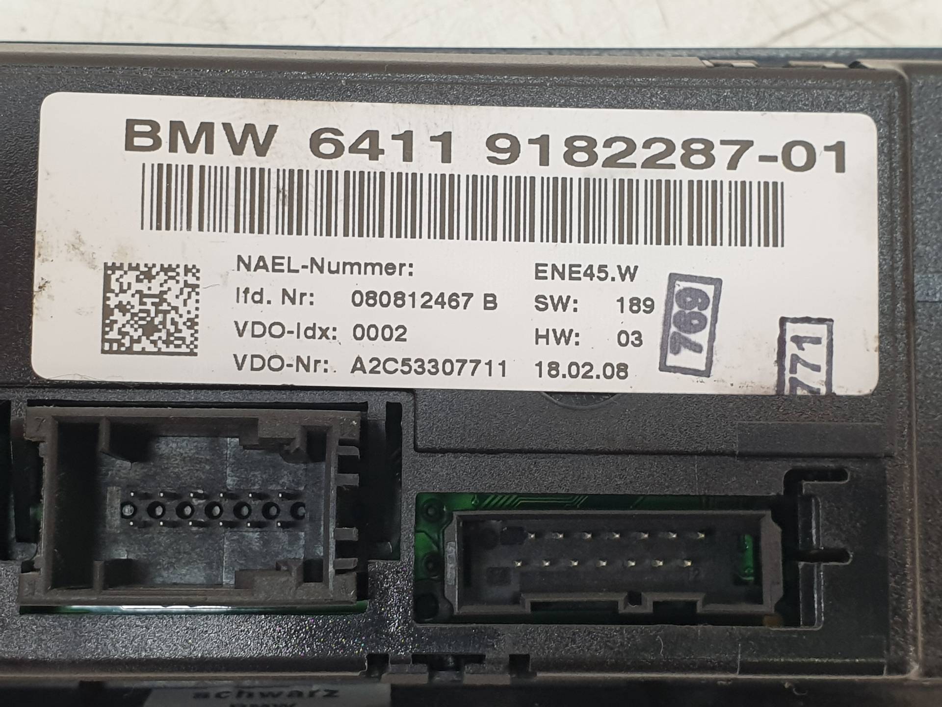 BMW 3 Series E90/E91/E92/E93 (2004-2013) Klimato kontrolės (klimos) valdymas 9182287 24338028