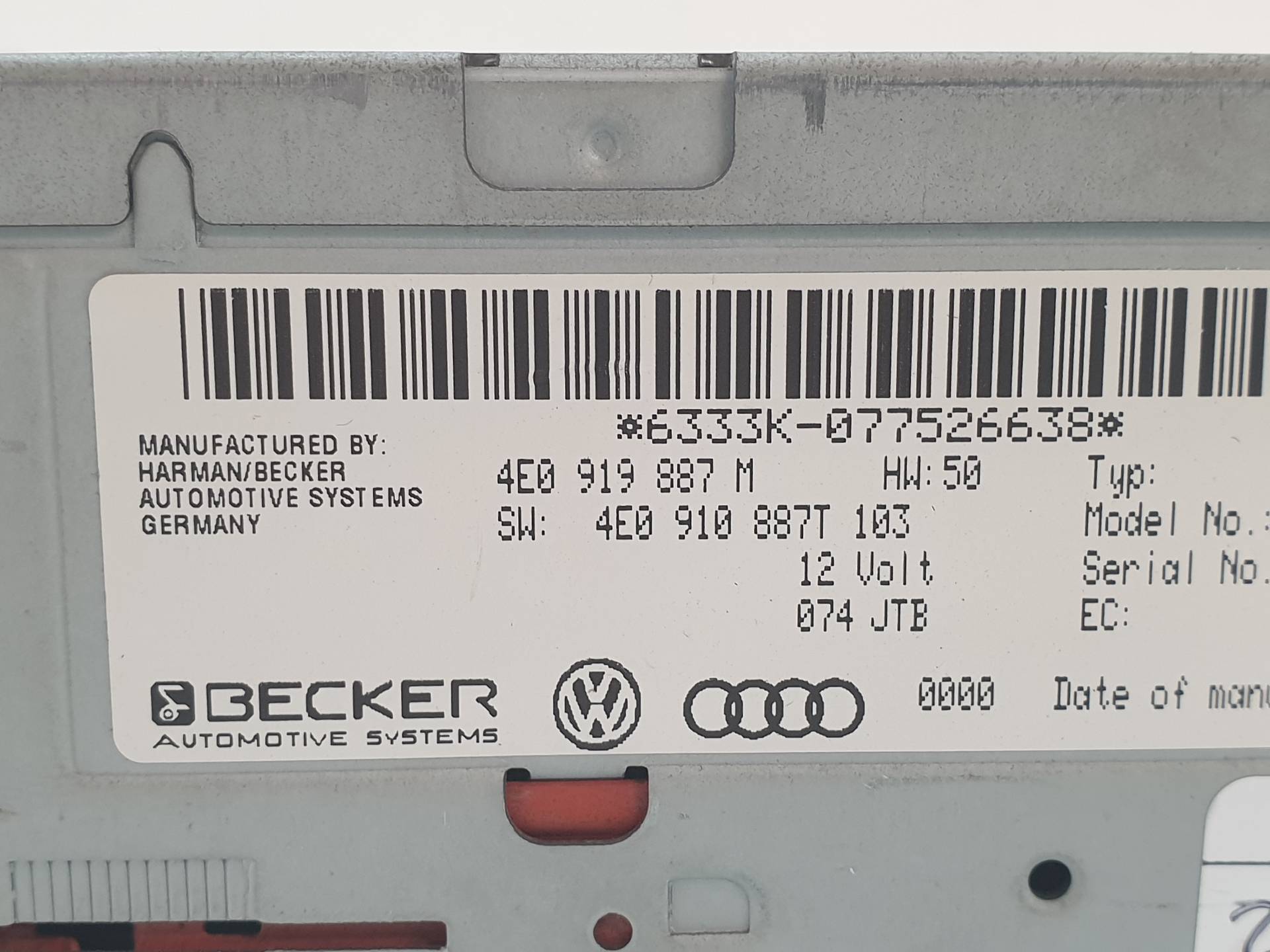 AUDI A4 B8/8K (2011-2016) Музичний плеєр з GPS 4E0919887M 26242442