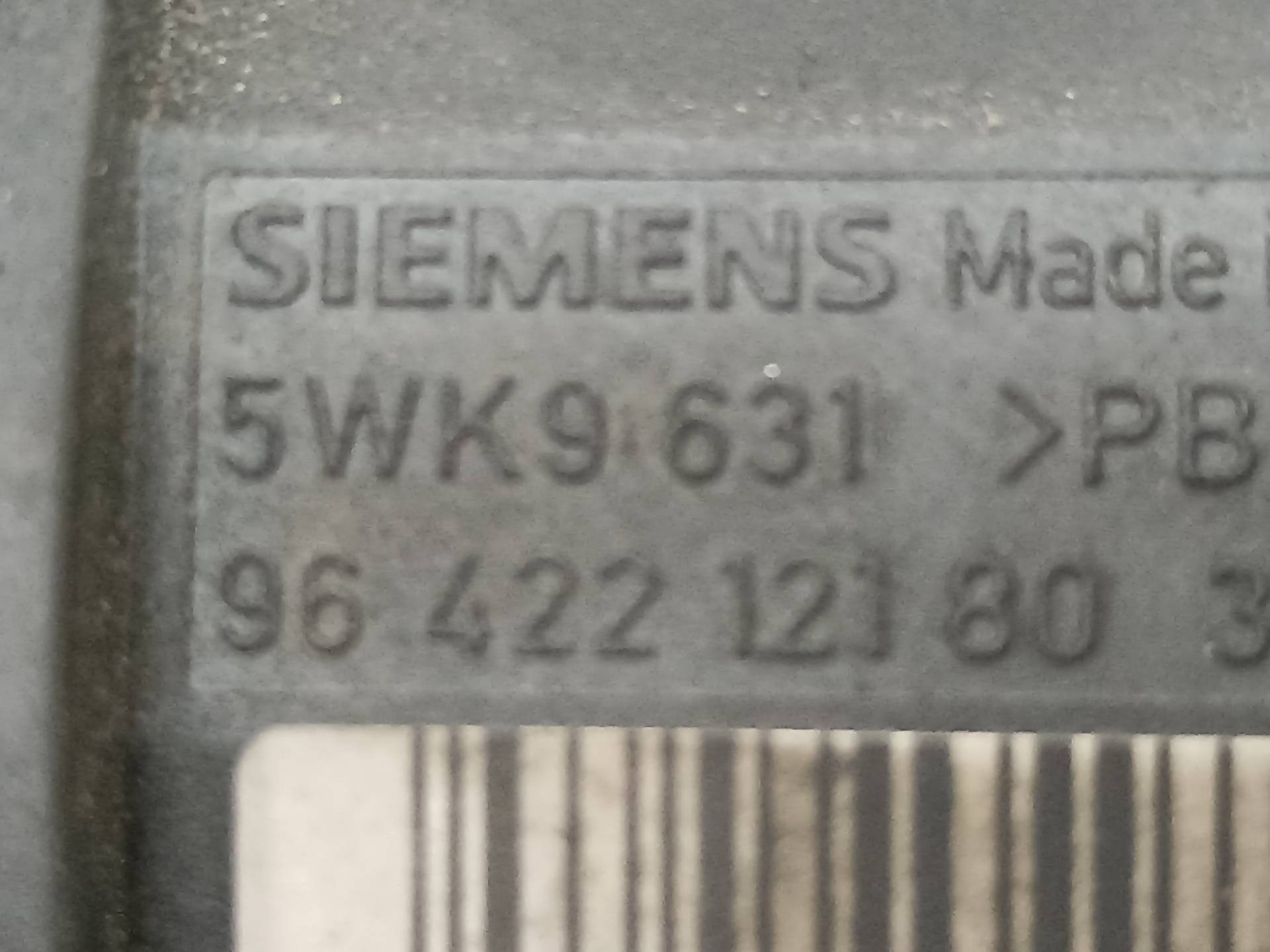 RENAULT 206 1 generation (1998-2009) Masseluftstrømsensor MAF 9642212180 24315881