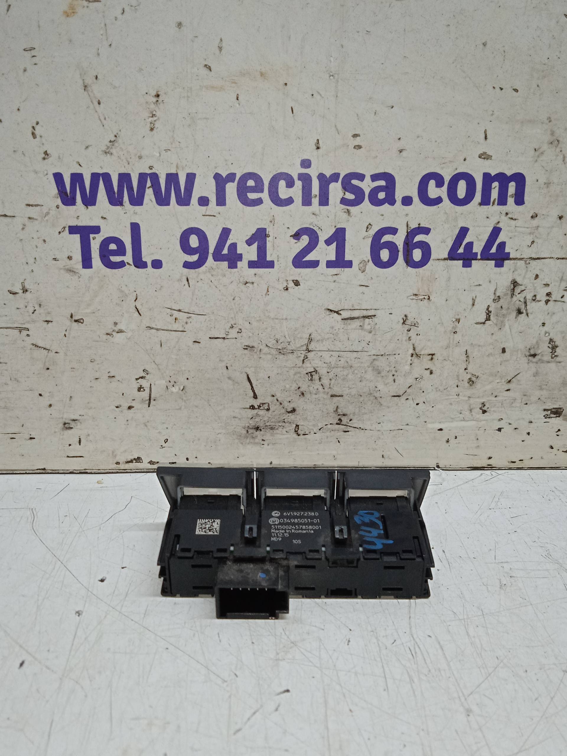 SKODA Fabia 3 generation (2014-2021) Switches 6V1927238D 24329560