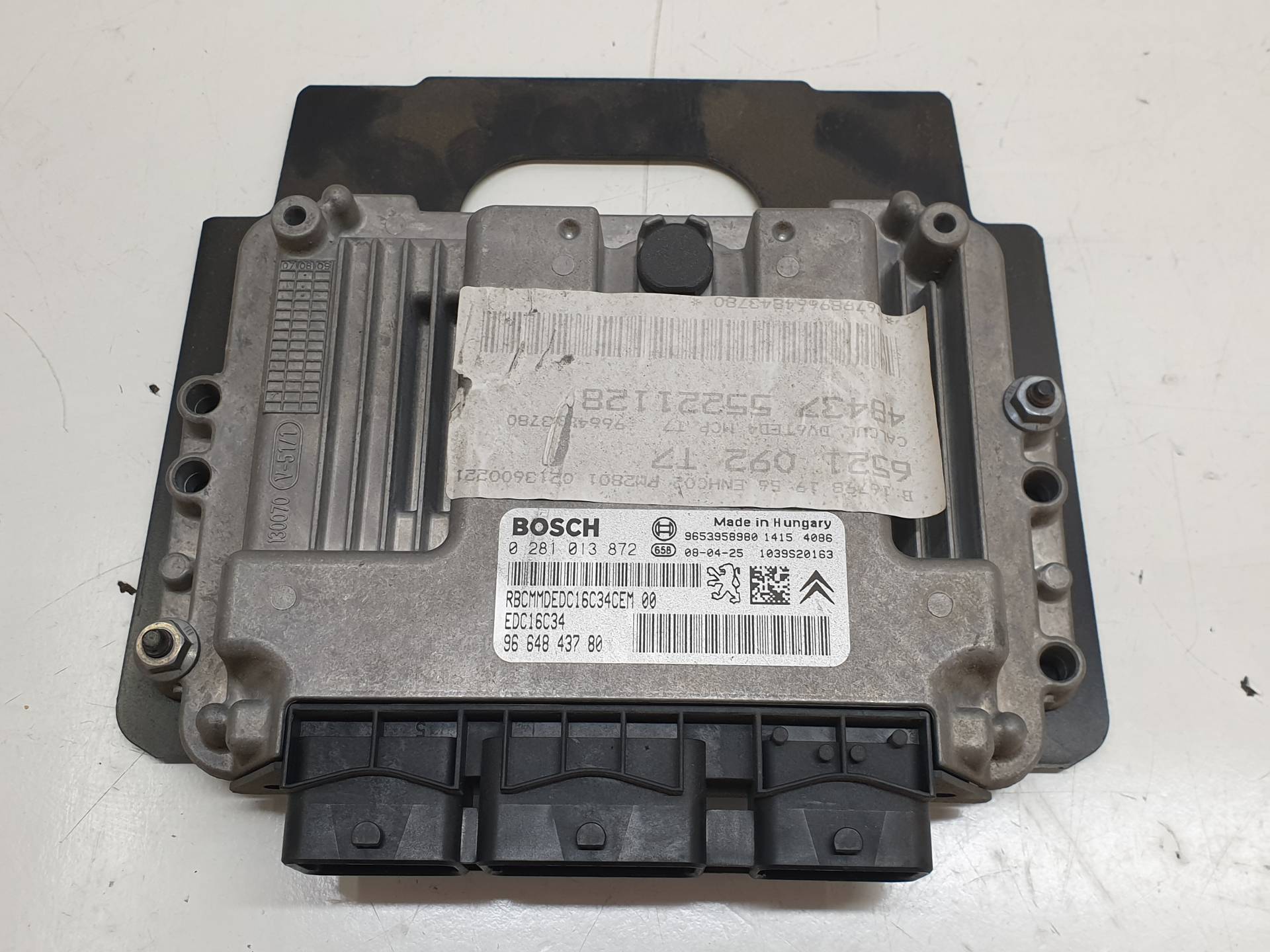 VOLKSWAGEN 308 T9 (2013-2021) Engine Control Unit ECU 9653958980 25570141