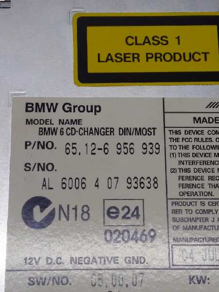 BMW 5 Series E60/E61 (2003-2010) Muzikos grotuvas be navigacijos 24326203
